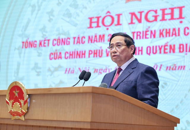 Thủ tướng Chính phủ Phạm Minh Chính phát biểu khai mạc Hội nghị - Ảnh: VGP/Nhật Bắc.