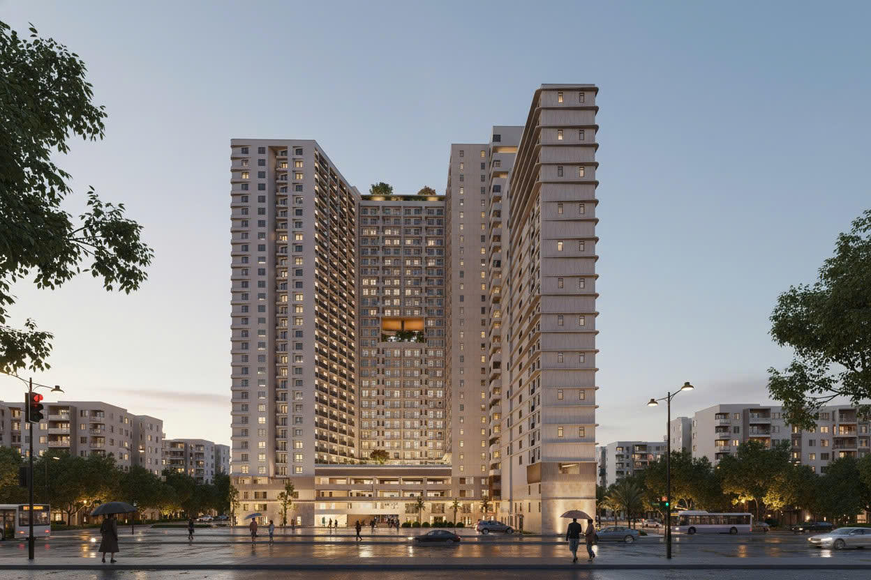 Phối cảnh tổng thể Dự án Nhà ở xã hội Hưng Phú 2 tại khu vực Bắc Nha Trang.