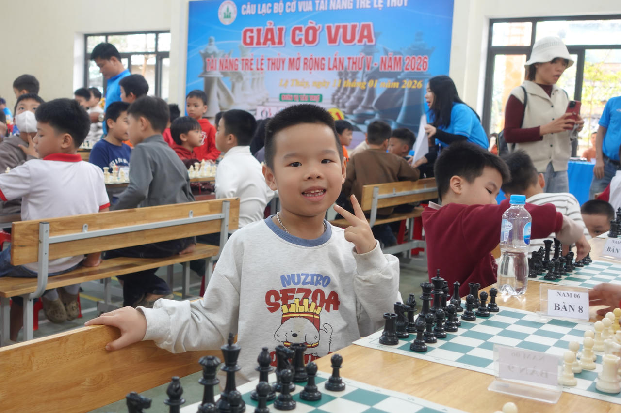 Quảng Trị: Gần 400 kỳ thủ nhí tranh tài tại Giải Cờ vua Tài năng trẻ lần thứ 5