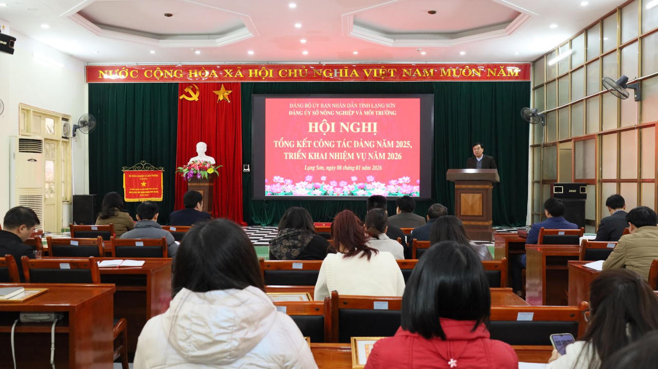 Đảng uỷ Sở Nông nghiệp và Môi trường Lạng Sơn tổng kết công tác năm 2025, triển khai nhiệm vụ năm 2026