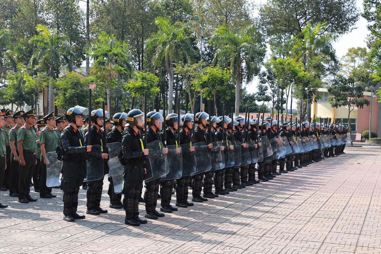 Trường ĐH An ninh nhân dân ra quân huấn luyện sẵn sàng phục vụ Đại hội Đảng