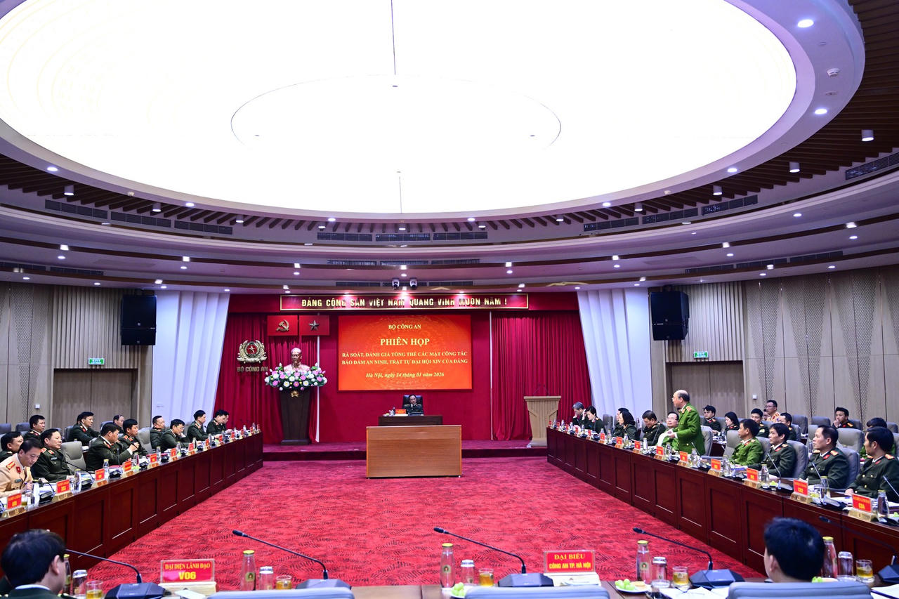 Bộ Công an đánh giá tổng thể công tác bảo đảm an ninh, trật tự Đại hội XIV của Đảng