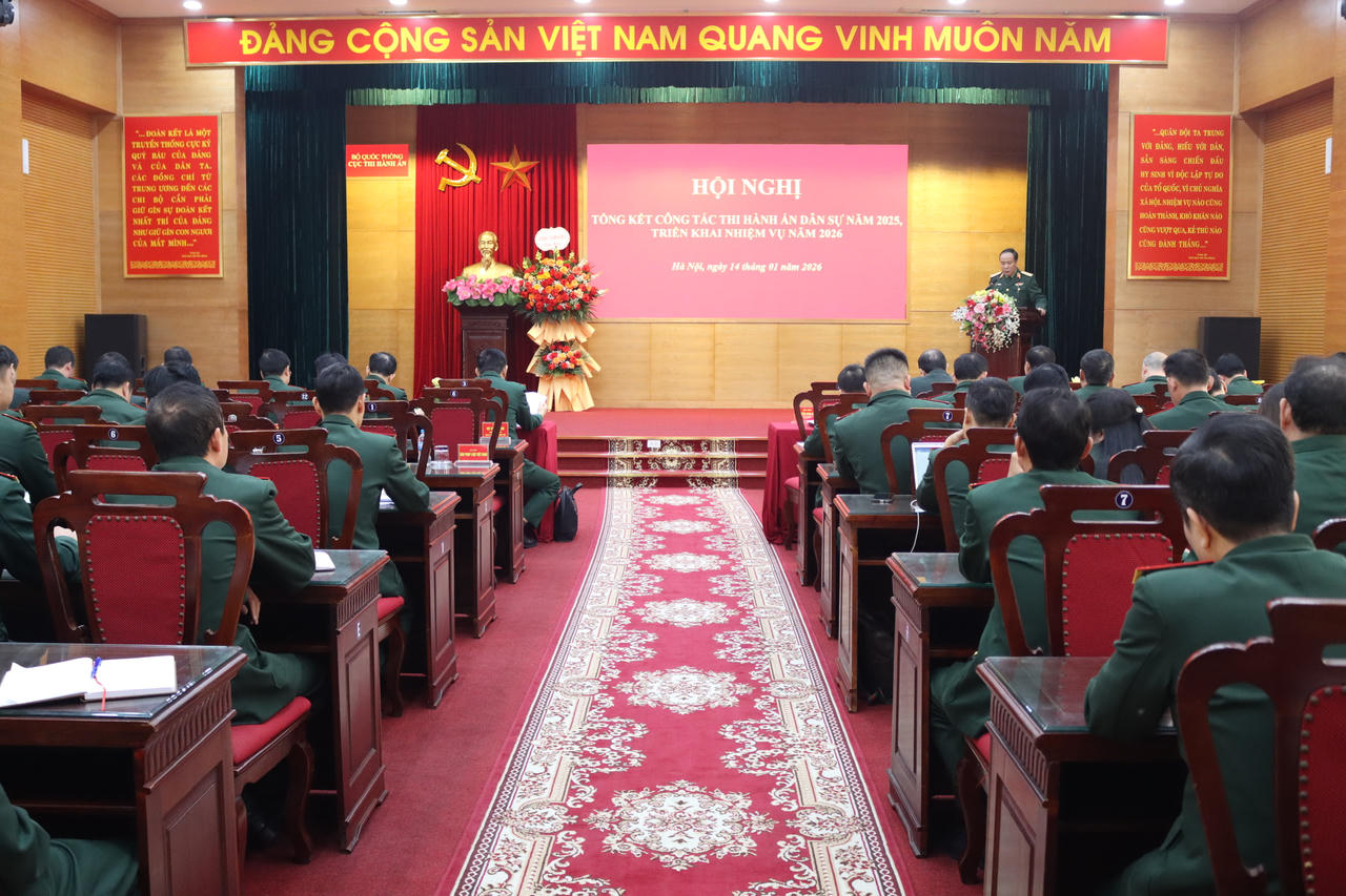 Năm 2025, Thi hành án trong quân đội giải quyết nhiều vụ việc phức tạp