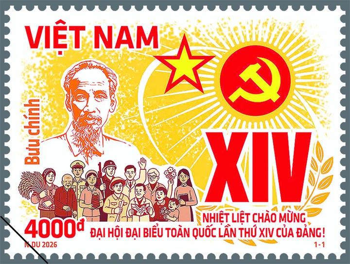 Phát hành đặc biệt bộ tem bưu chính 'Chào mừng Đại hội đại biểu toàn quốc lần thứ XIV của Đảng'