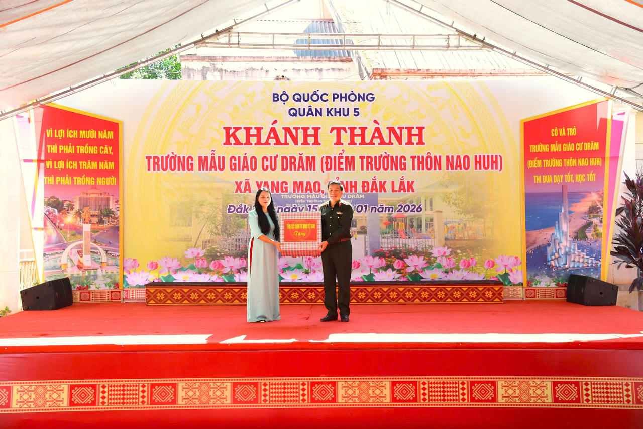 Quân khu 5 khánh thành trường mẫu giáo nơi căn cứ cách mạng H9