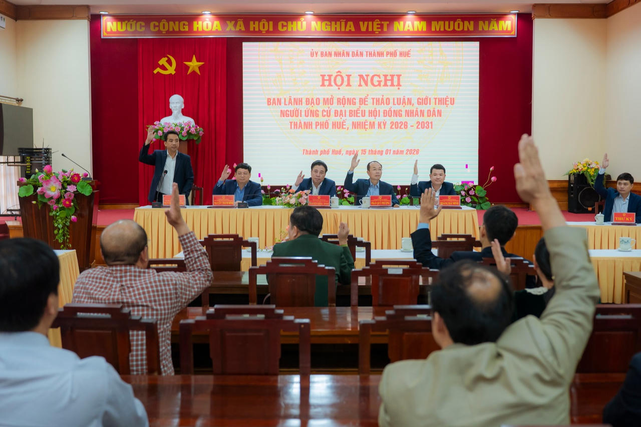 UBND TP Huế giới thiệu nhân sự ứng cử đại biểu HĐND thành phố nhiệm kỳ 2026-2031
