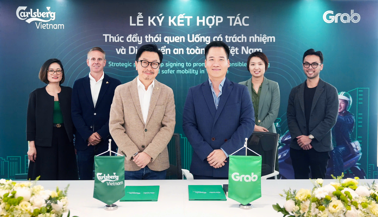 Carlsberg Việt Nam và Grab hợp tác thúc đẩy thói quen uống có trách nhiệm và di chuyển an toàn tại Việt Nam