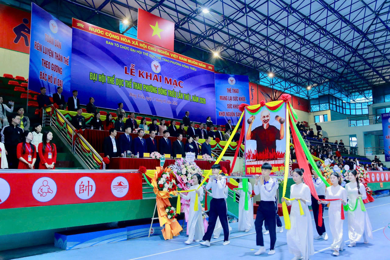 Phường Đông Triều (Quảng Ninh): Khai mạc Đại hội thể dục thể thao chào mừng các ngày lễ lớn của đất nước