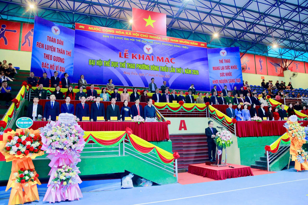 Phường Đông Triều (Quảng Ninh): Khai mạc Đại hội thể dục thể thao chào mừng các ngày lễ lớn của đất nước