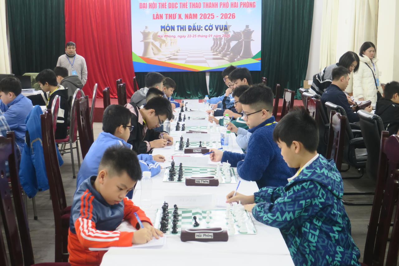 Khai mạc giải Cờ vua Đại hội Thể dục thể thao Hải Phòng lần thứ X