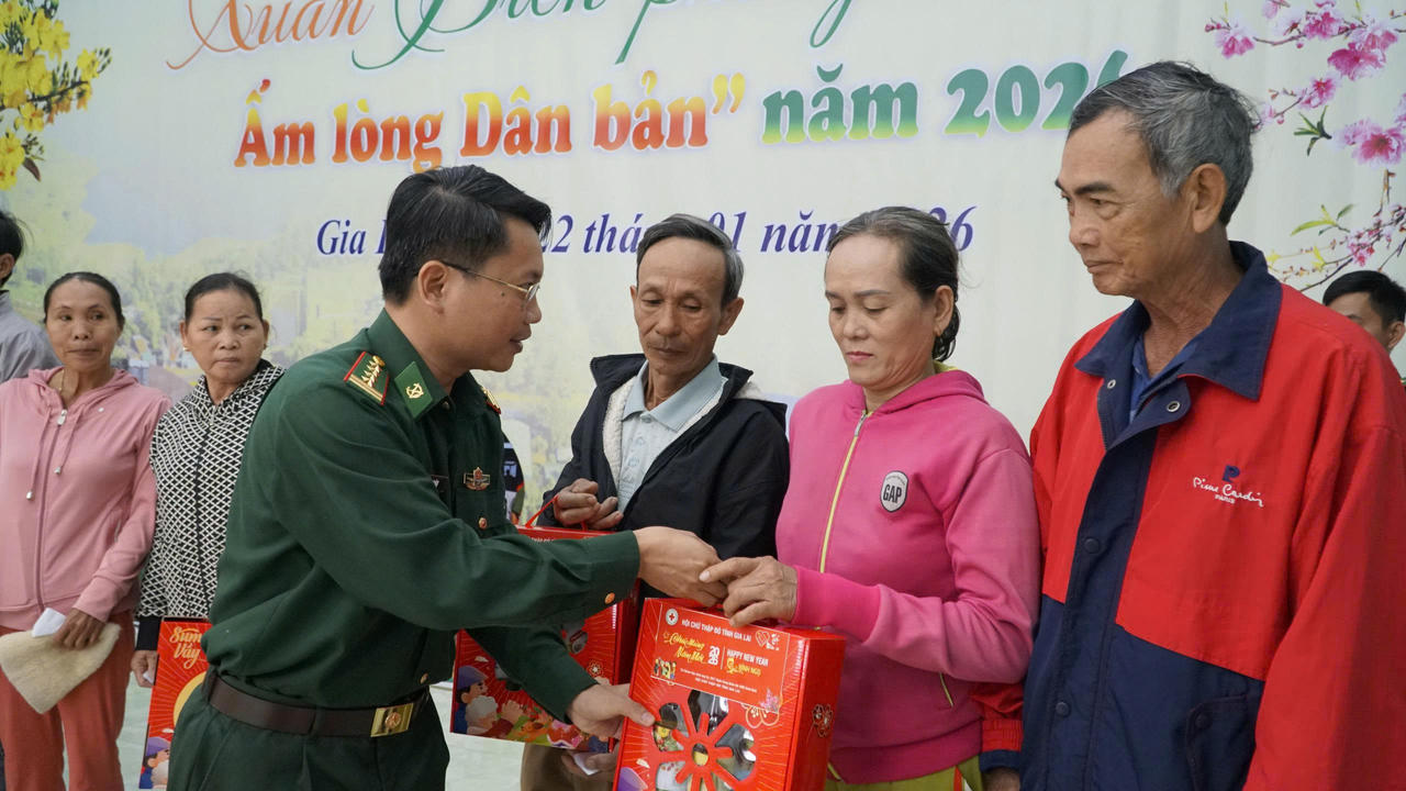 “Xuân Biên phòng - Ấm lòng dân Bản” 2026: Điểm tựa vững chắc cho đồng bào biên giới Gia Lai