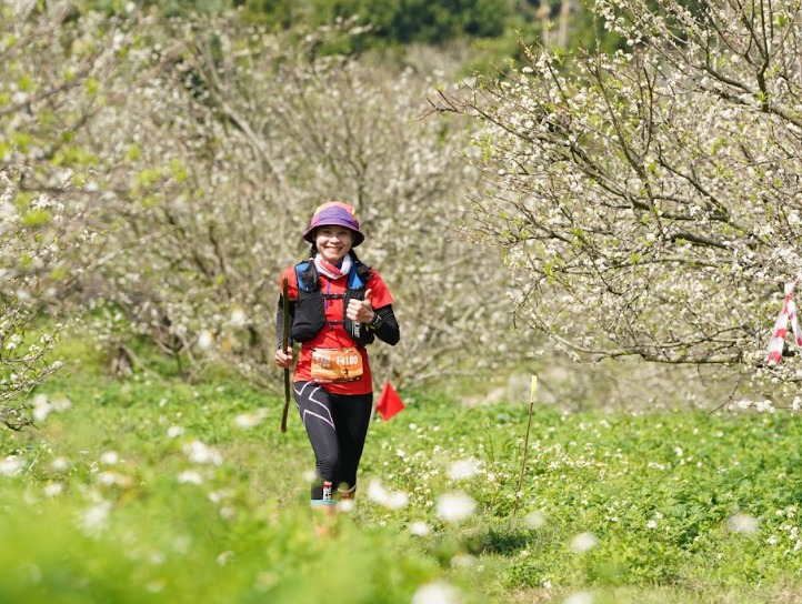 Nguyễn Thị Ngọc Anh trên cung đường chạy VTM.