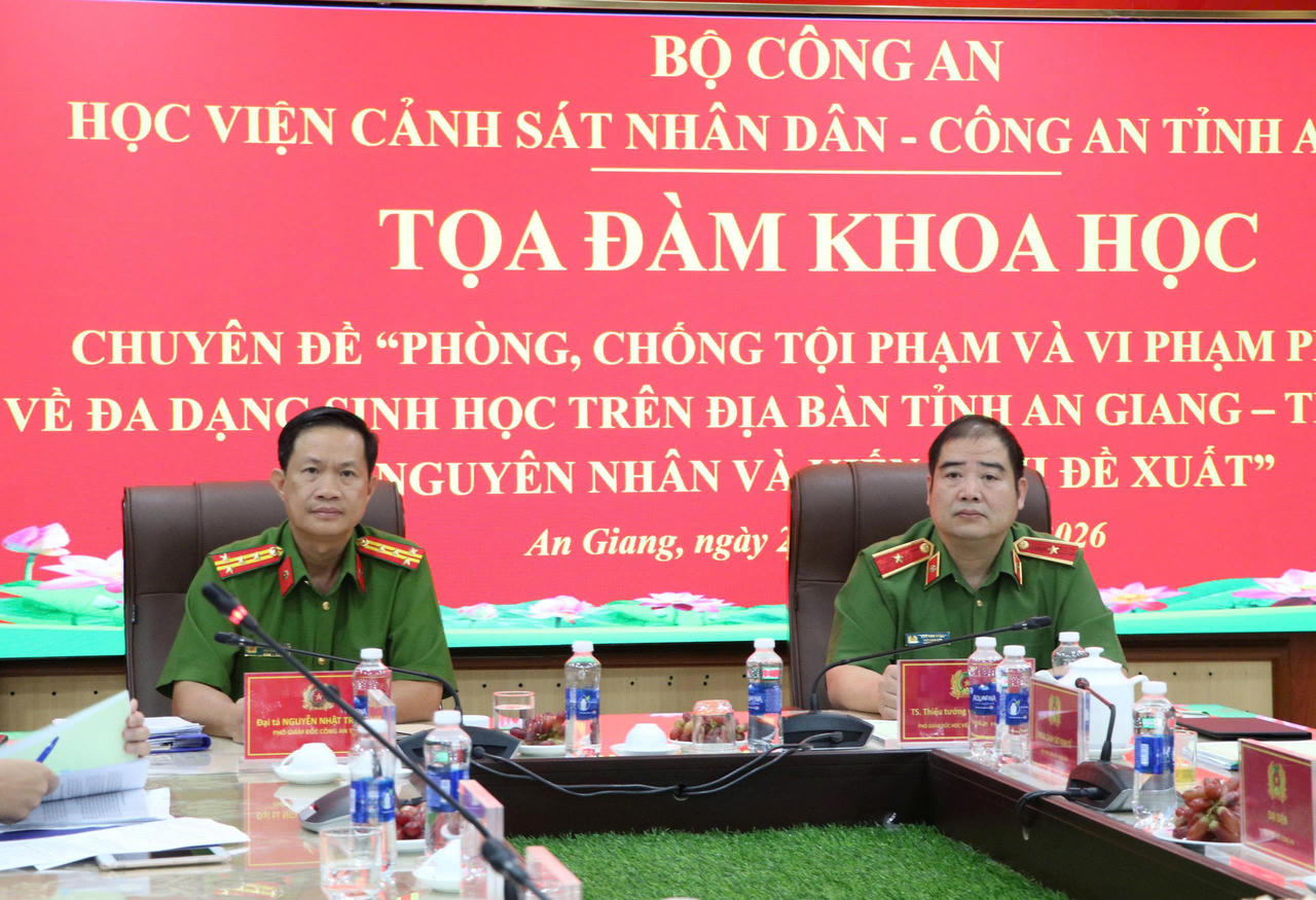 Công an tỉnh An Giang tổ chức tọa đàm khoa học về phòng, chống tội phạm xâm hại đa dạng sinh học
