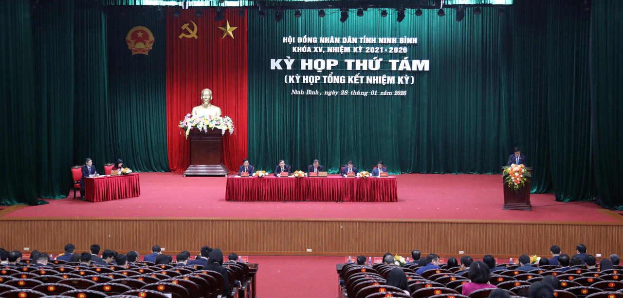 HĐND tỉnh Ninh Bình khai mạc kỳ họp thứ 8, tổng kết nhiệm kỳ 2021–2026
