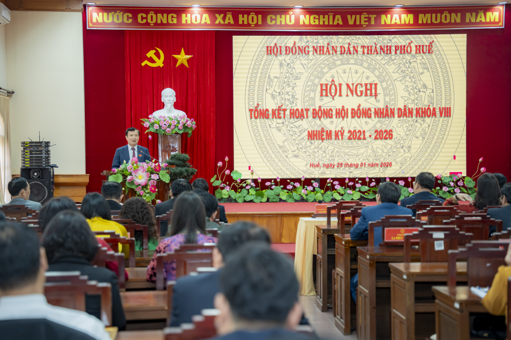 HĐND TP Huế khóa VIII tổng kết hoạt động nhiệm kỳ 2021 - 2026