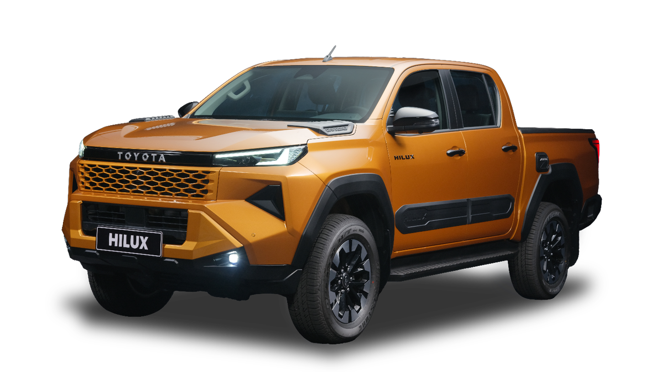 A yellow truck with lights on

Description automatically generated