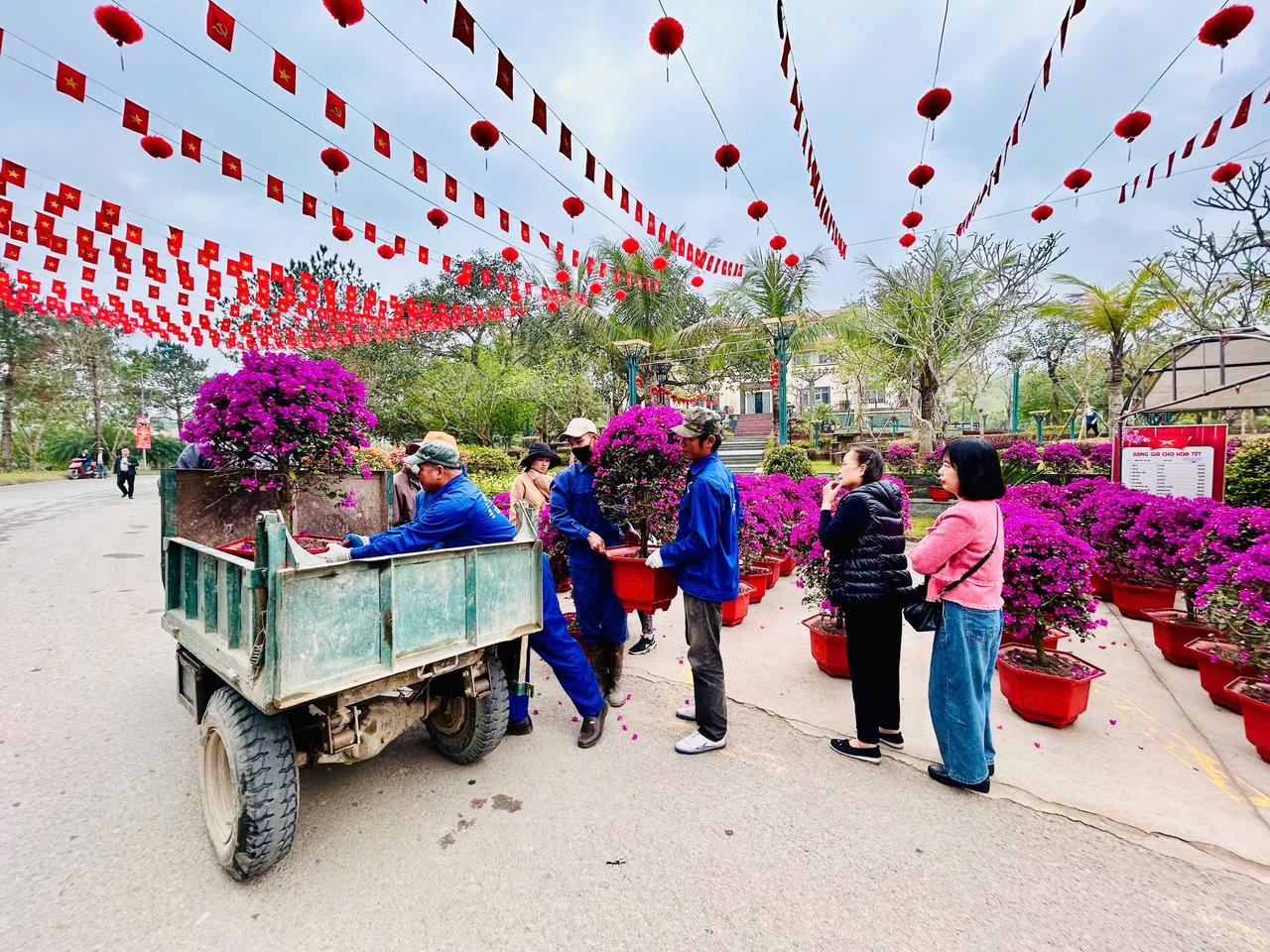Nhộn nhịp hội chợ hoa Tết, nhạc xuân dành cho… người đã khuất