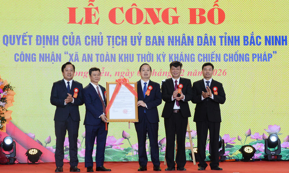 Phường Song Liễu (Bắc Ninh) đón nhận danh hiệu “Xã an toàn khu thời kỳ kháng chiến chống Pháp”