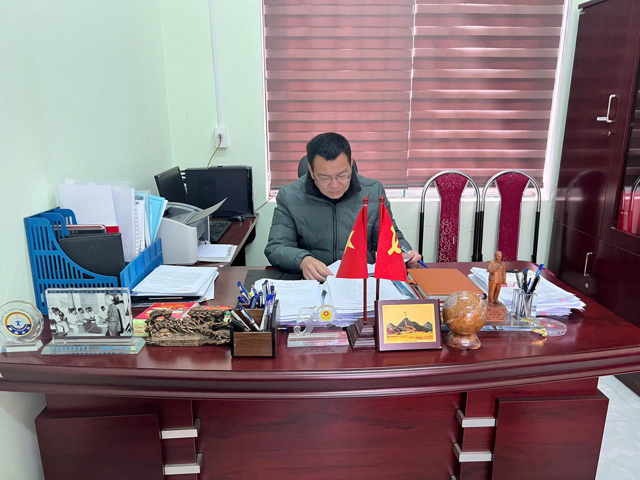 Ông Hoàng Văn Đông, Chủ tịch UBND xã Trà Lĩnh, tỉnh Cao Bằng (Ảnh: Lê Hanh)