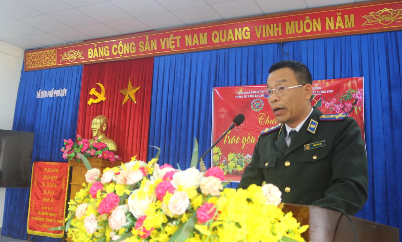 Ông Trần Văn An, Trưởng Phòng Thi hành án dân sự khu vực 1 phát biểu tại chương trình.