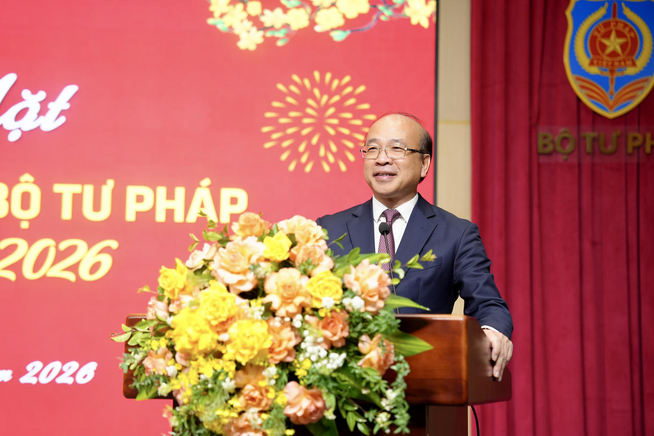 Thứ trưởng Phan Chí Hiếu phát biểu tại buổi gặp mặt.&nbsp;