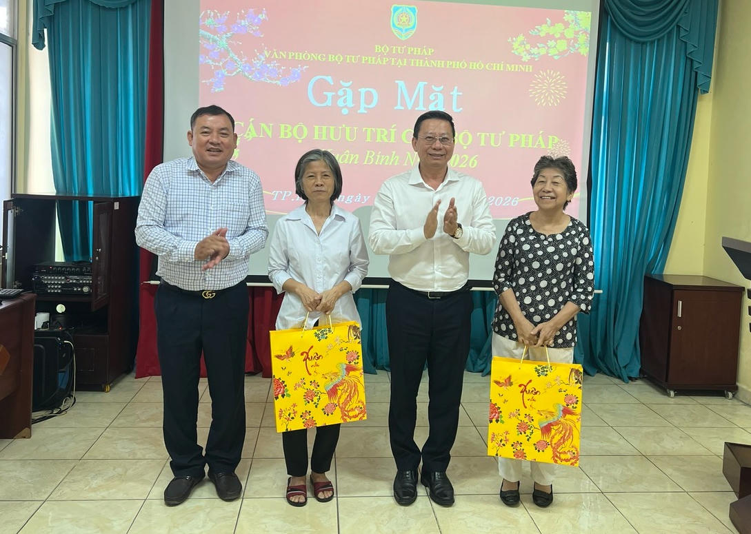 Thứ trưởng Nguyễn Thanh Ngọc gặp mặt cán bộ hưu trí Bộ Tư pháp khu vực phía Nam nhân dịp Xuân Bính Ngọ 2026