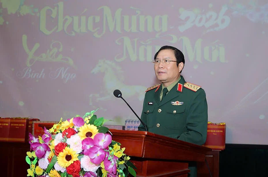 Đại tướng Nguyễn Tân Cương phát biểu tại chương trình.