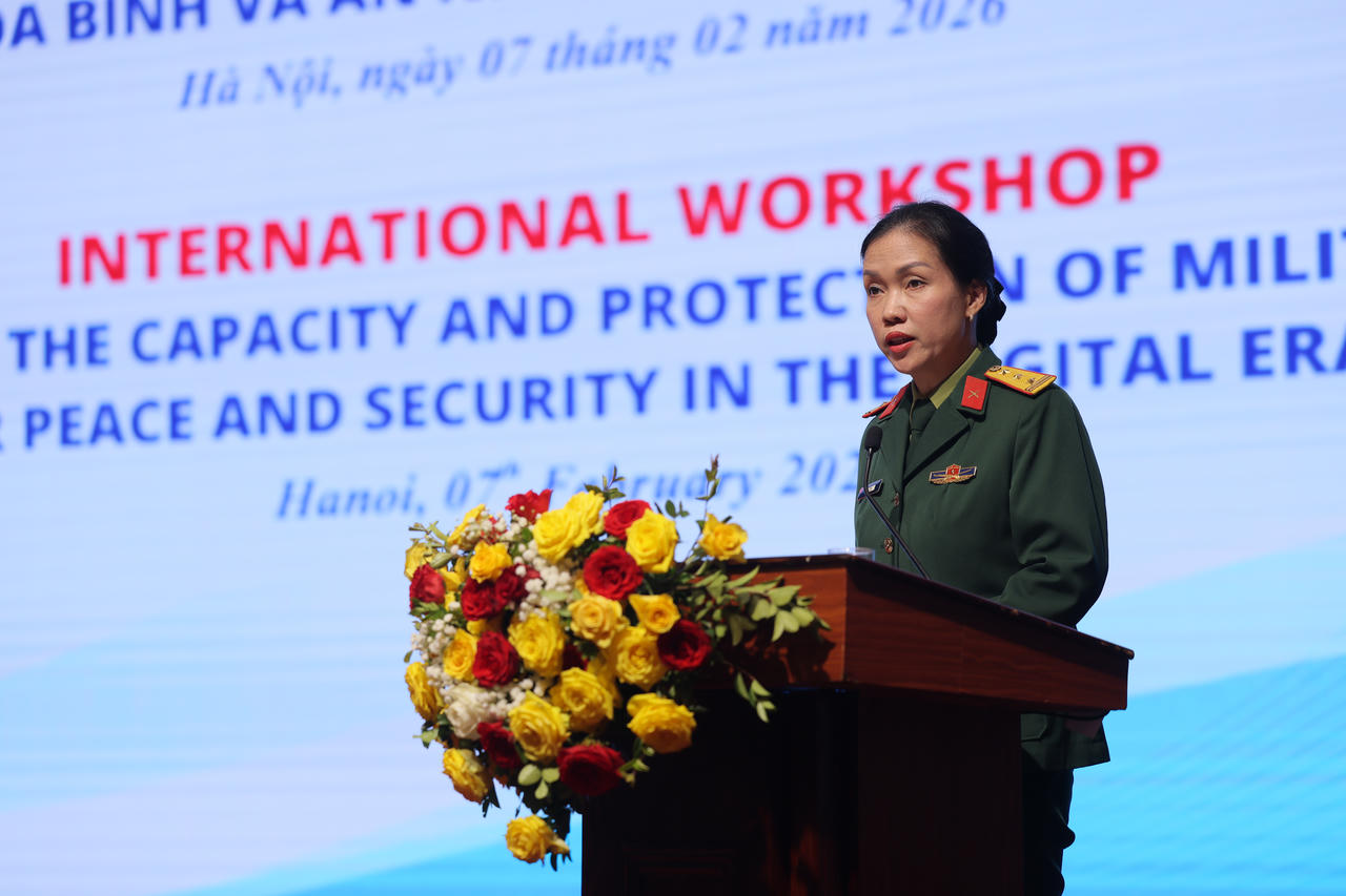 Hội thảo quốc tế 'Nâng cao năng lực, bảo đảm an toàn cho Phụ nữ Quân đội vì hòa bình và an ninh trong kỷ nguyên số'