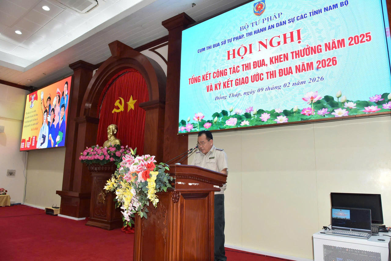 Cà Mau nhận nhiệm vụ Cụm trưởng  Cụm thi đua Sở Tư pháp, Thi hành án dân sự các tỉnh Nam bộ 2026