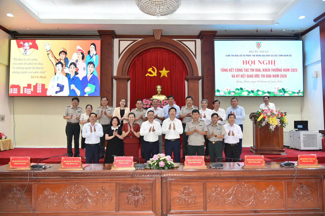 Cà Mau nhận nhiệm vụ Cụm trưởng  Cụm thi đua Sở Tư pháp, Thi hành án dân sự các tỉnh Nam bộ 2026