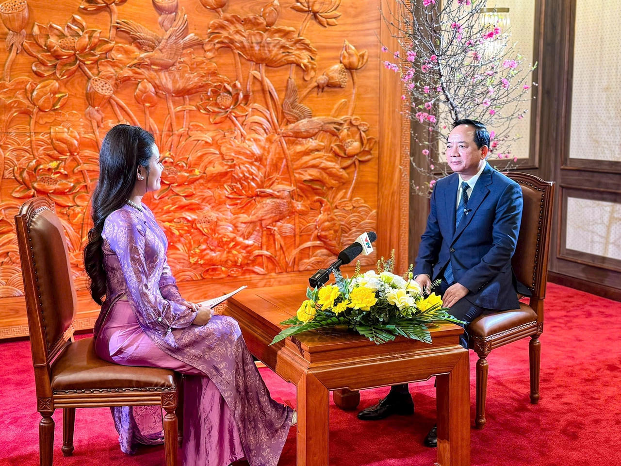 Chương trình phỏng vấn Ủy viên Bộ Chính trị, Bí thư Trung ương Đảng, Trưởng ban Tuyên giáo và Dân vận Trung ương Trịnh Văn Quyết (ảnh BTC).