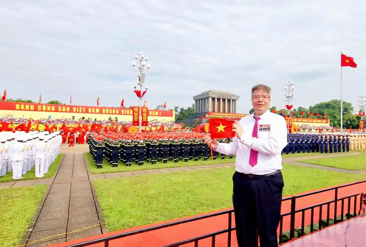 Ông Trần Hải Linh dự chương trình A80 tại Hà Nội. (Ảnh: NVCC)