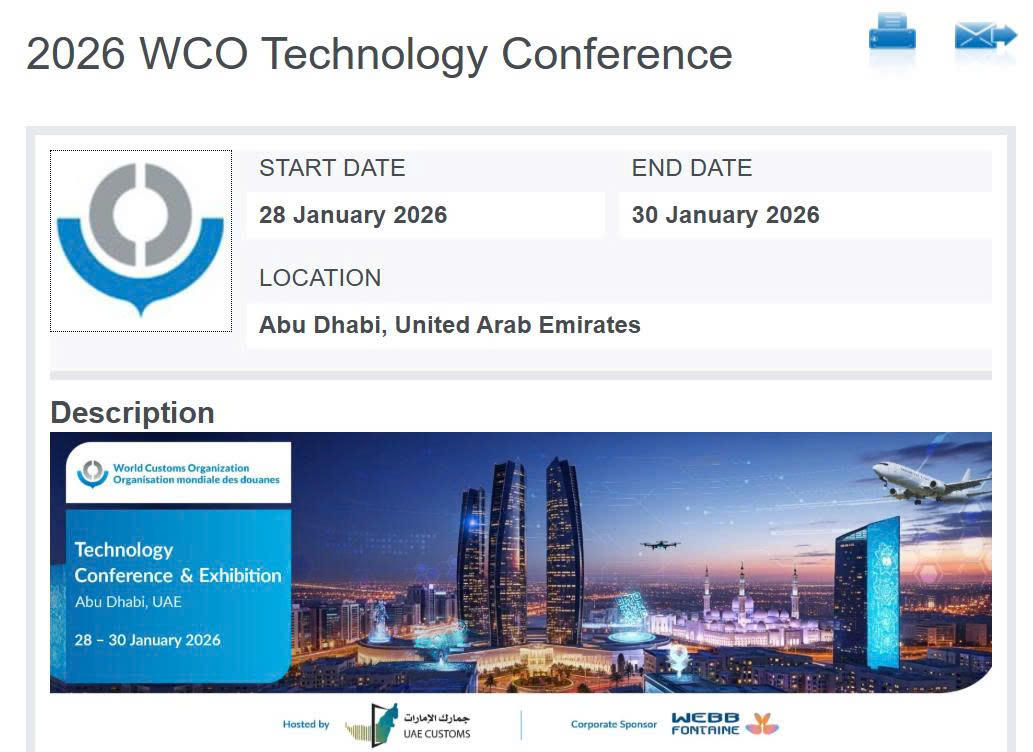 Trang chủ thông tin về sự kiện. (Nguồn: WCO)