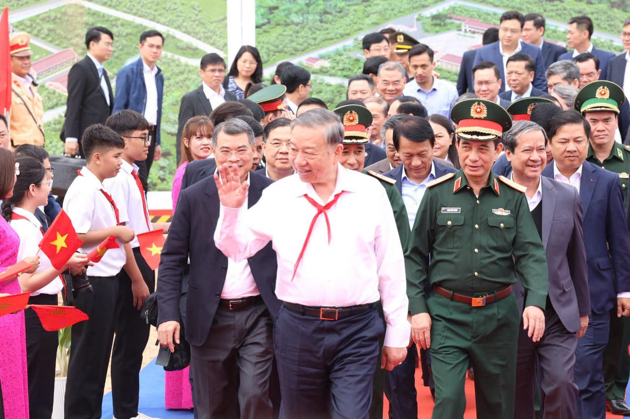 Tổng Bí thư Tô Lâm dự lễ khởi công xây dựng trường học xã vùng biên ở Đắk Lắk