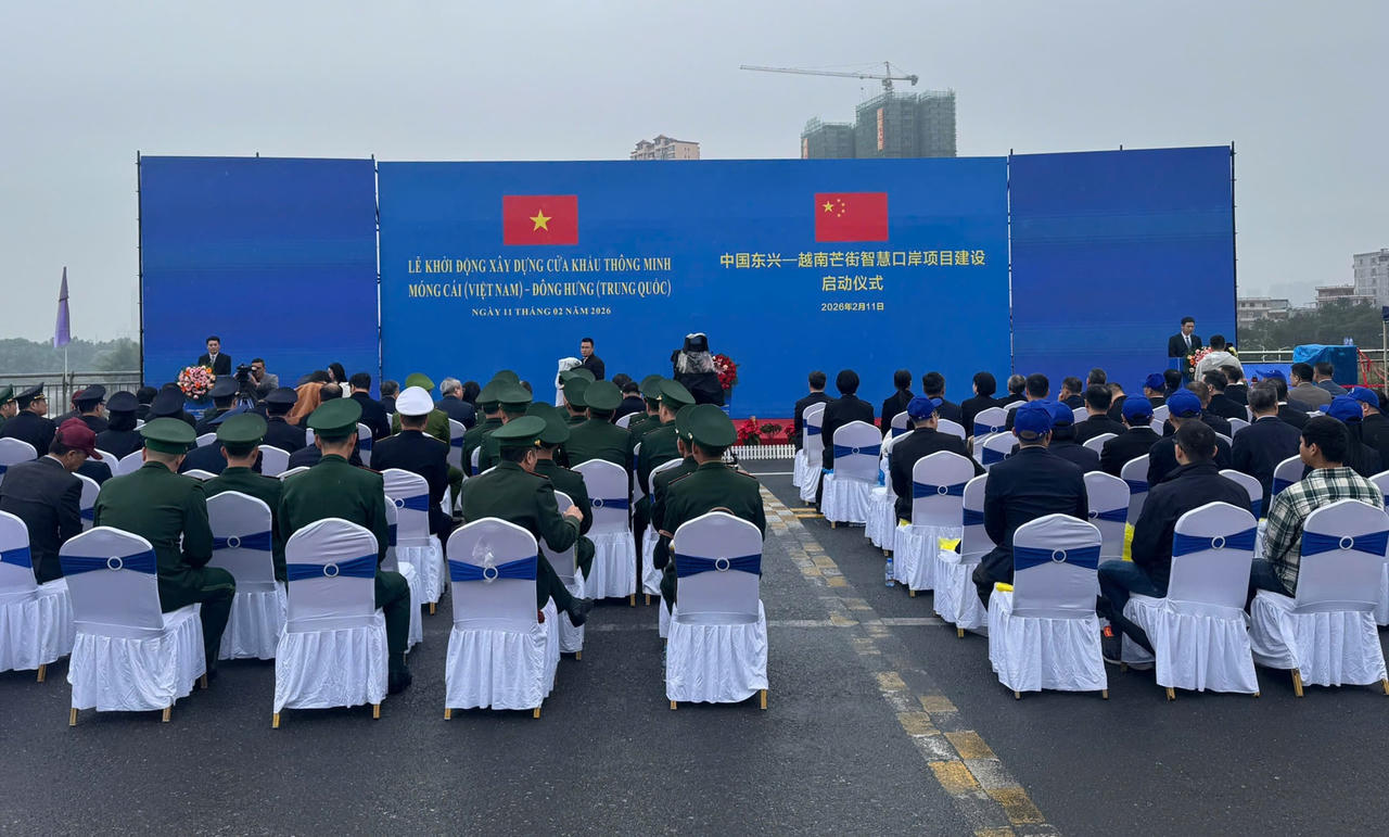 Tỉnh Quảng Ninh và Khu tự trị dân tộc Choang Quảng Tây tổ chức Lễ khởi động xây dựng cửa khẩu thông minh Móng Cái - Đông Hưng.