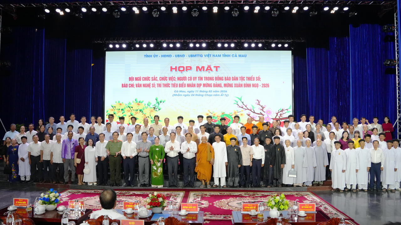 Cà Mau họp mặt chức sắc, trí thức, văn nghệ sĩ mừng Đảng, mừng Xuân