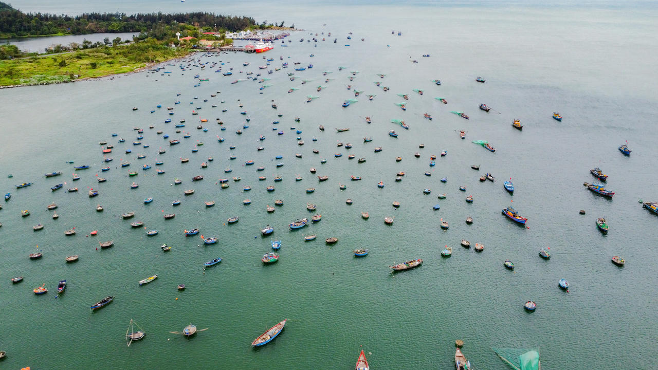 Tàu thuyền hối hả vươn khơi dịp cận Tết Nguyên đán 2026.