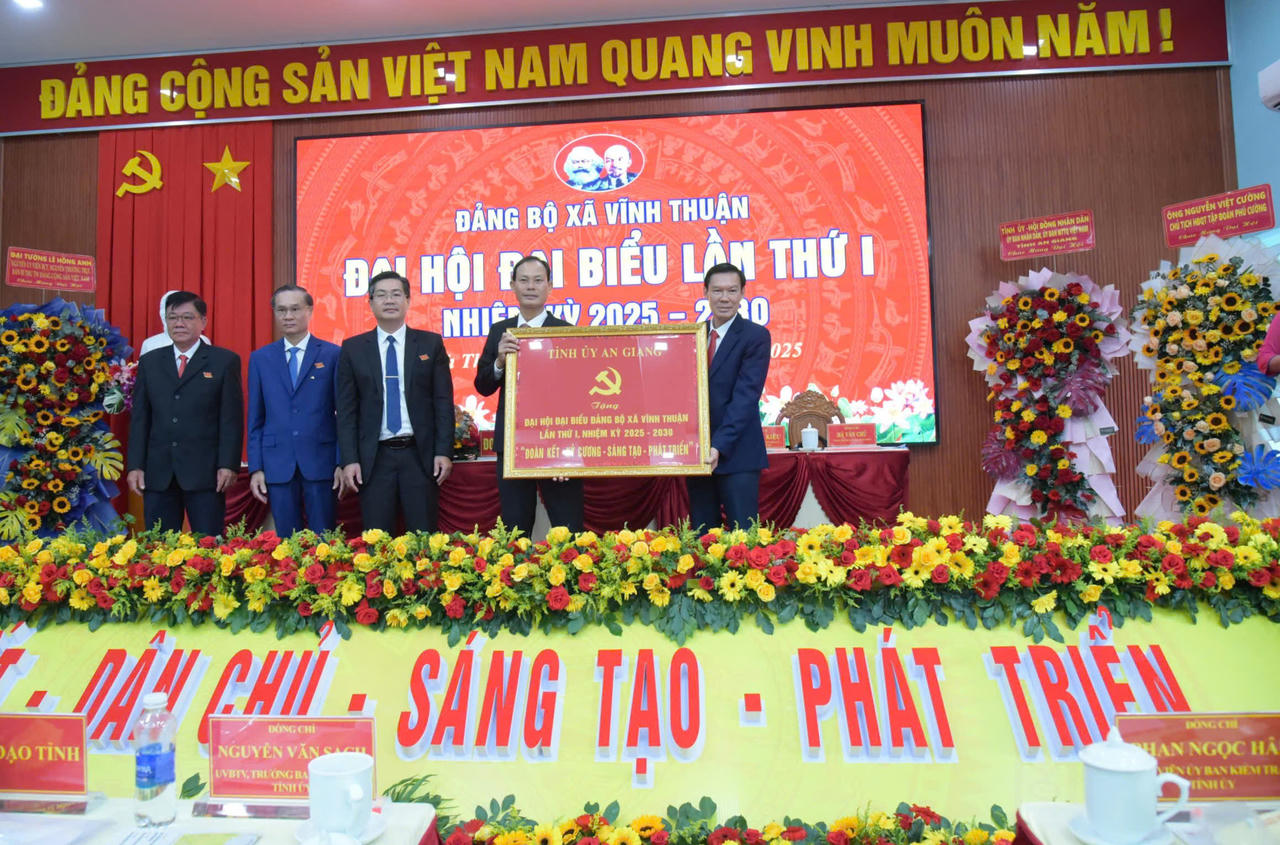 Đại hội Đại biểu Đảng bộ xã Vĩnh Thuận nhiệm kỳ 2025 – 2030 thành công tốt đẹp