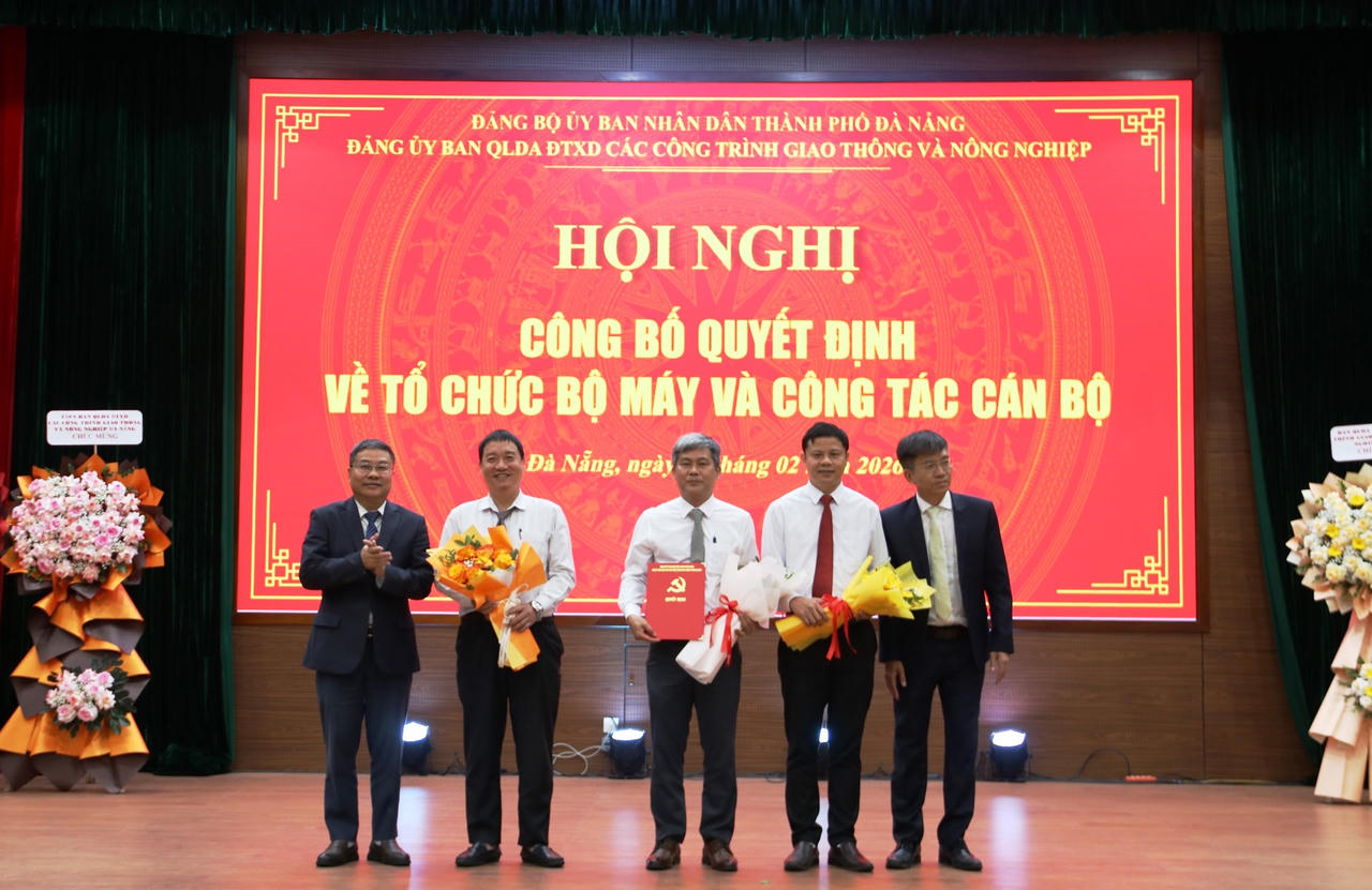 Kiện toàn Đảng ủy Ban Quản lý dự án giao thông và nông nghiệp Đà Nẵng sau sáp nhập