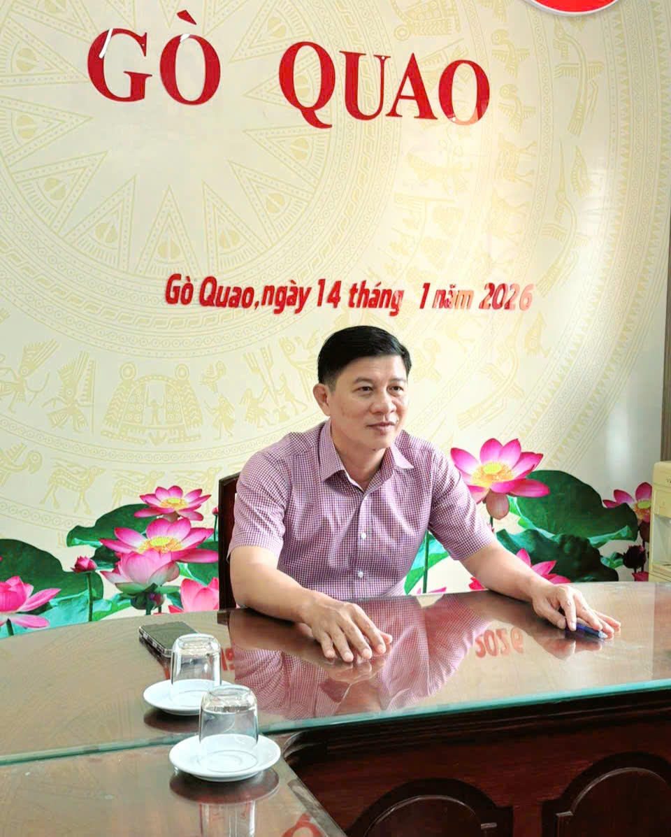 Ông Trang Hồng Nghĩa, Chủ tịch UBND xã Gò Quao.