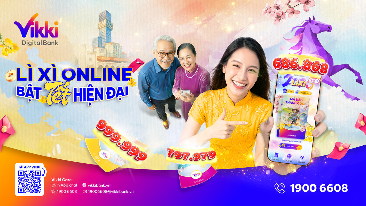 Lì Xì Online chính thức quay trở lại trên App Vikki với diện mạo mới, hiện đại và tiện lợi hơn