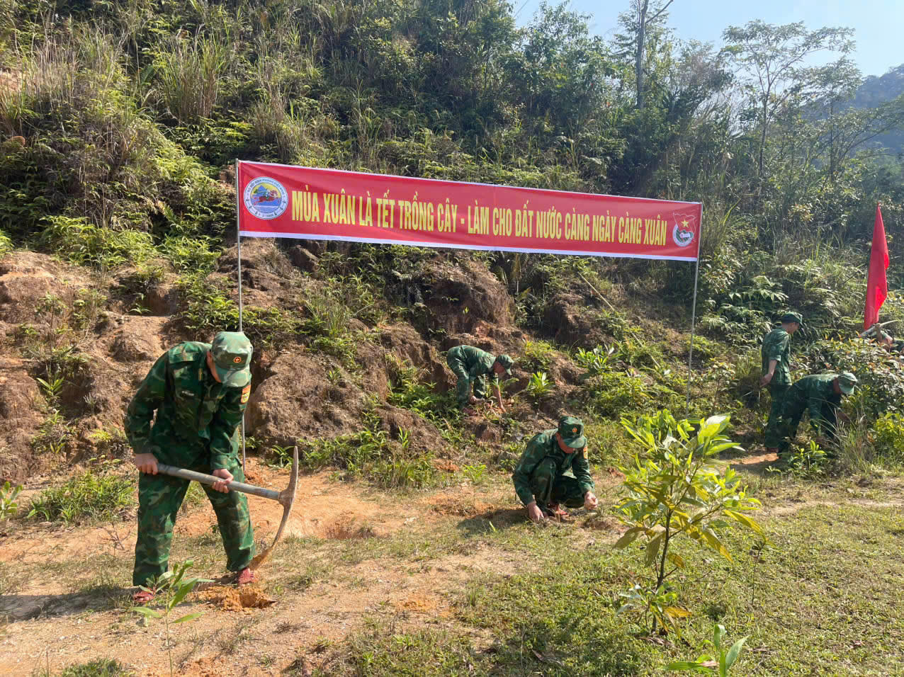 Gieo màu xanh đầu Xuân nơi tuyến đầu Tổ quốc