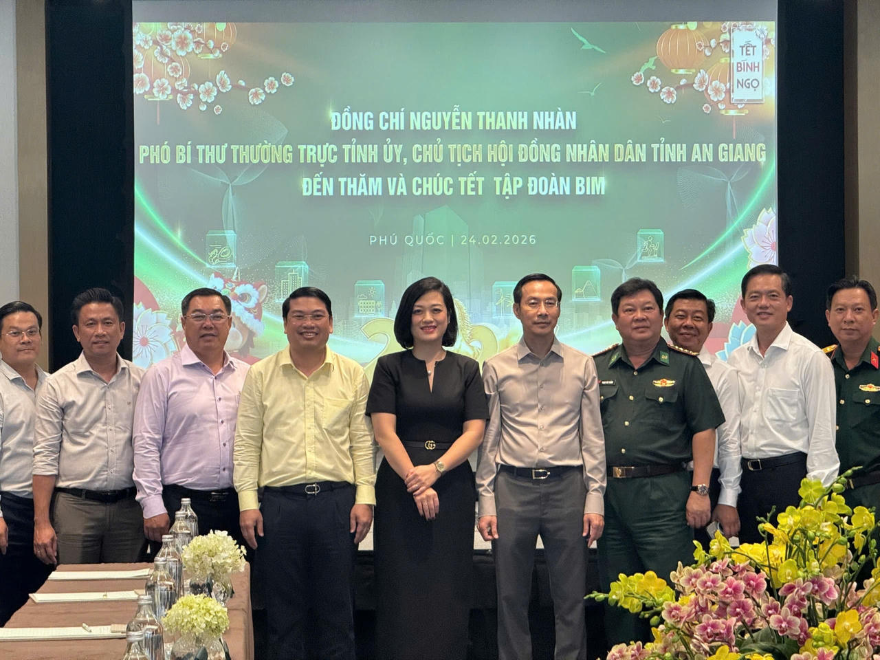 Phó bí thư thường trực Tỉnh uỷ, Chủ tịch HĐND Tỉnh An Giang Nguyễn Thanh Nhan chúc Tết CEO Group và BIM Group