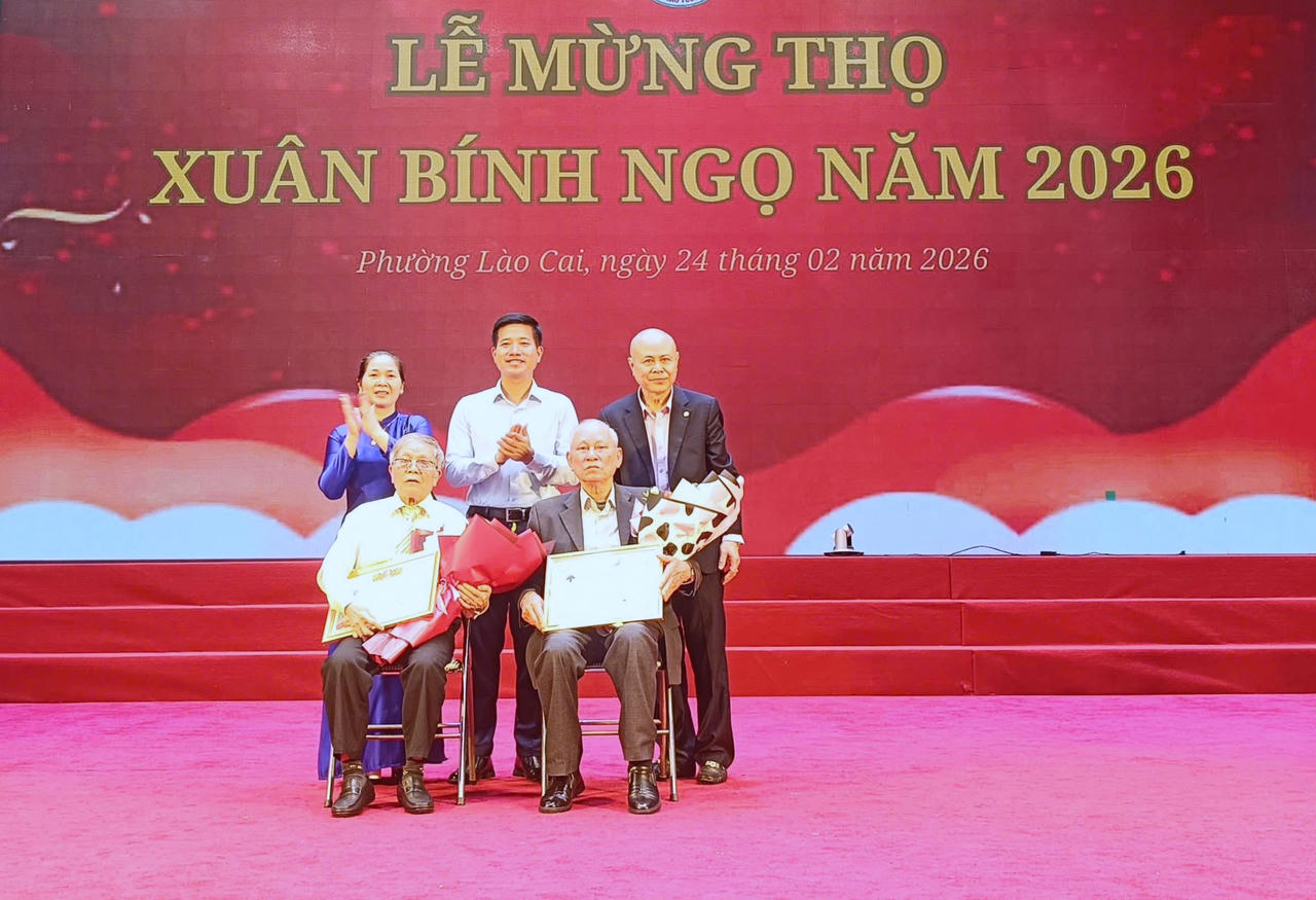 Phường Lào Cai tổ chức mừng thọ người cao tuổi đầu Xuân Bính Ngọ 2026