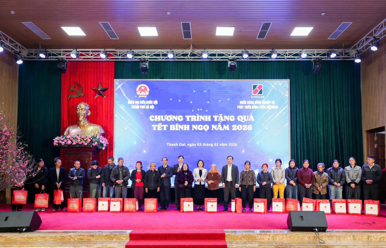 Agribank lan tỏa trách nhiệm xã hội trong hành trình 'Trao yêu thương - Tết trọn vẹn' Xuân Bính Ngọ 2026