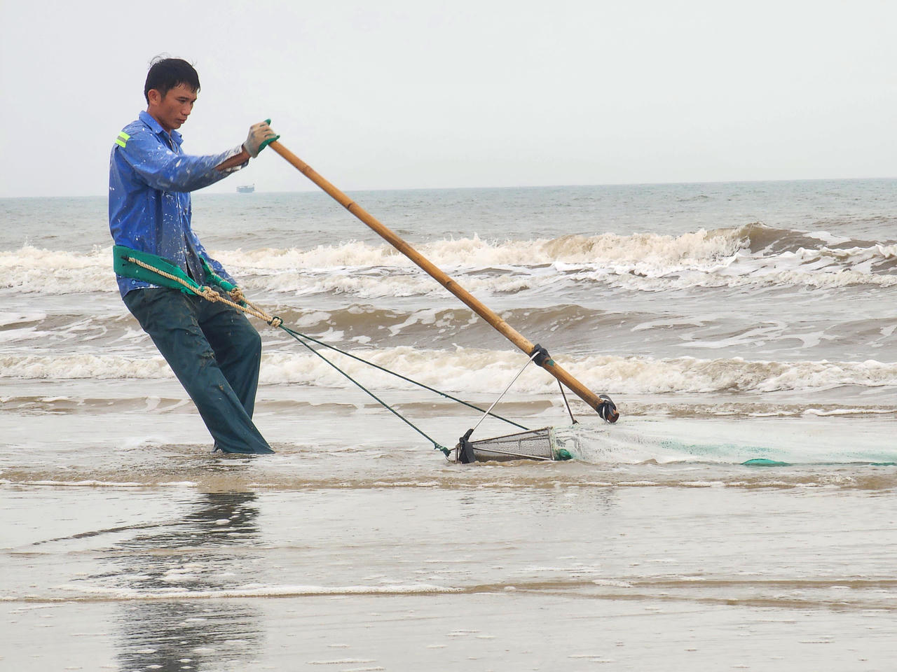 &nbsp;Ông Trần Văn Dân, trú tại thôn Đông Văn, xã Đồng Tiến cho biết: Những ngày đầu Xuân này dọc bờ biển địa phương bất ngờ xuất hiện rất nhiều ốc tép từ ngoài khơi theo sóng đánh vào, người dân tranh thủ ra cào bán cho thương lái.