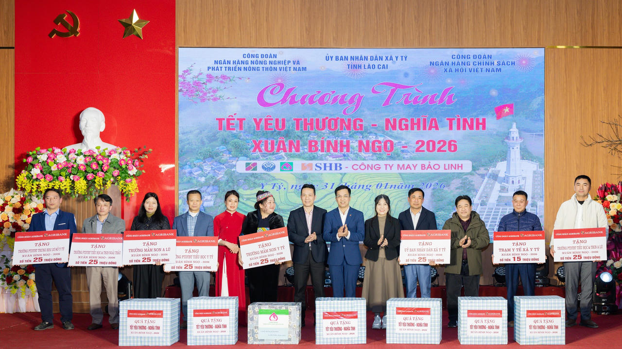 Agribank lan tỏa trách nhiệm xã hội trong hành trình 'Trao yêu thương - Tết trọn vẹn' Xuân Bính Ngọ 2026