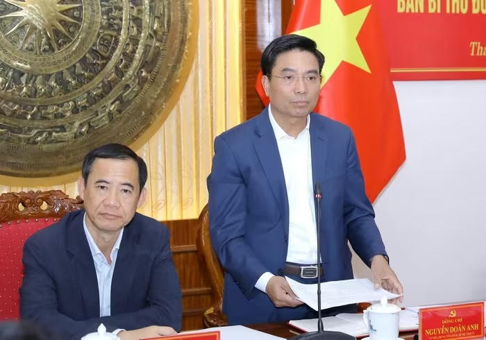 Bí thư Tỉnh ủy Thanh Hóa Nguyễn Doãn Anh phát biểu tại hội nghị.