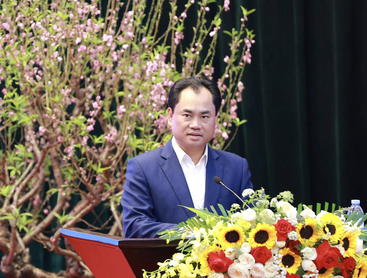 Ông Trịnh Việt Hùng, Bí thư Tỉnh ủy Lào Cai, ứng viên đại biểu Quốc hội&nbsp;trình bày dự kiến chương trình hành động nếu được cử tri tín nhiệm bầu làm đại biểu Quốc hội khóa XVI.