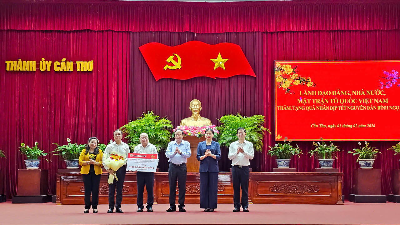 Agribank lan tỏa trách nhiệm xã hội trong hành trình 'Trao yêu thương - Tết trọn vẹn' Xuân Bính Ngọ 2026